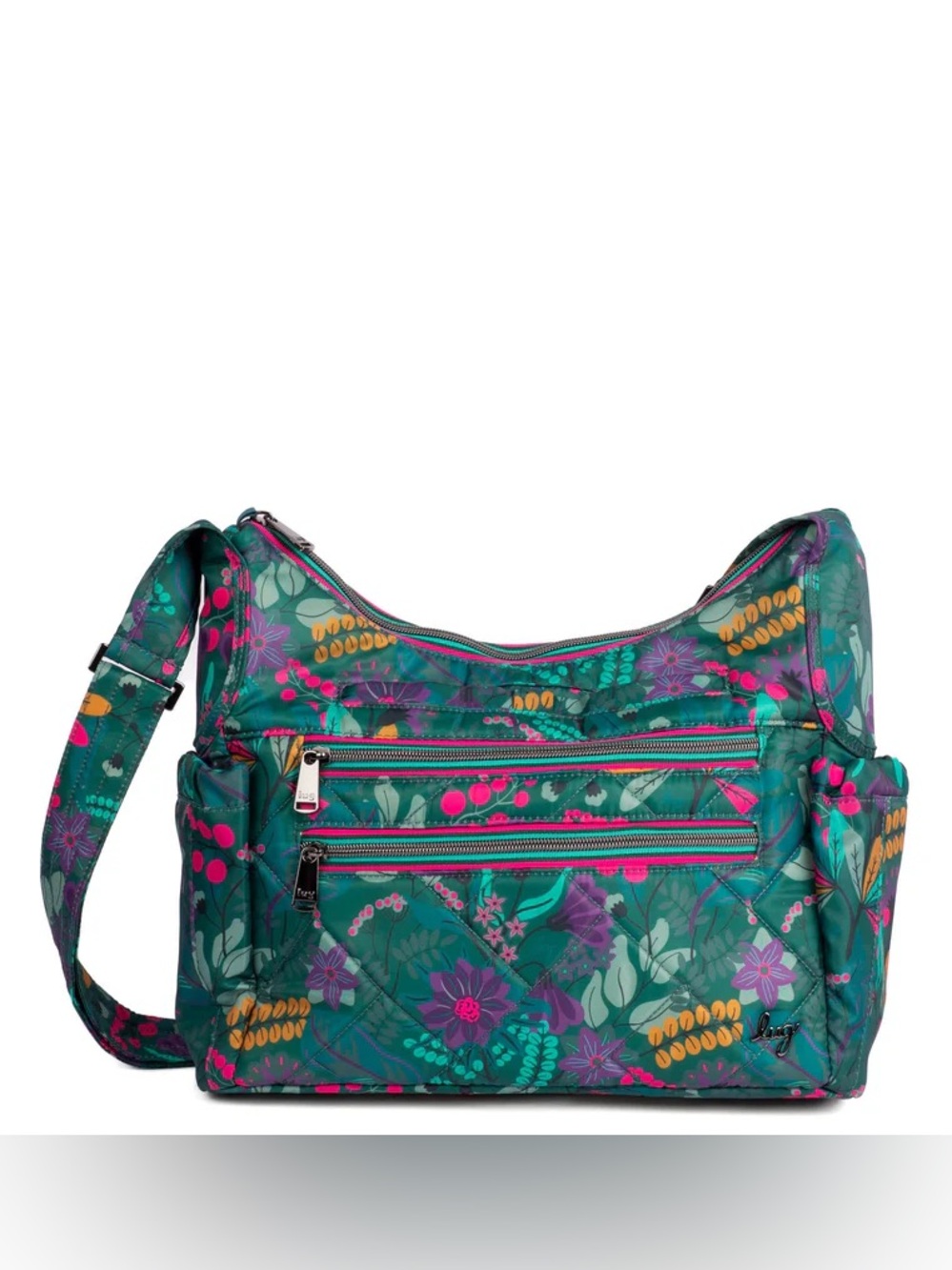 Lug Camper SE Crossbody Bag Evermore Flora Green